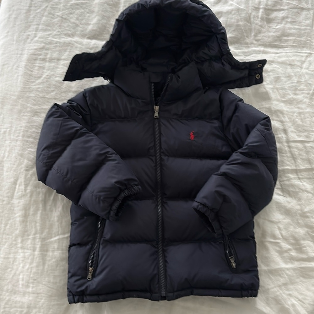 Polo Ralph Lauren Kids Navy Hooded Puffer Jacket